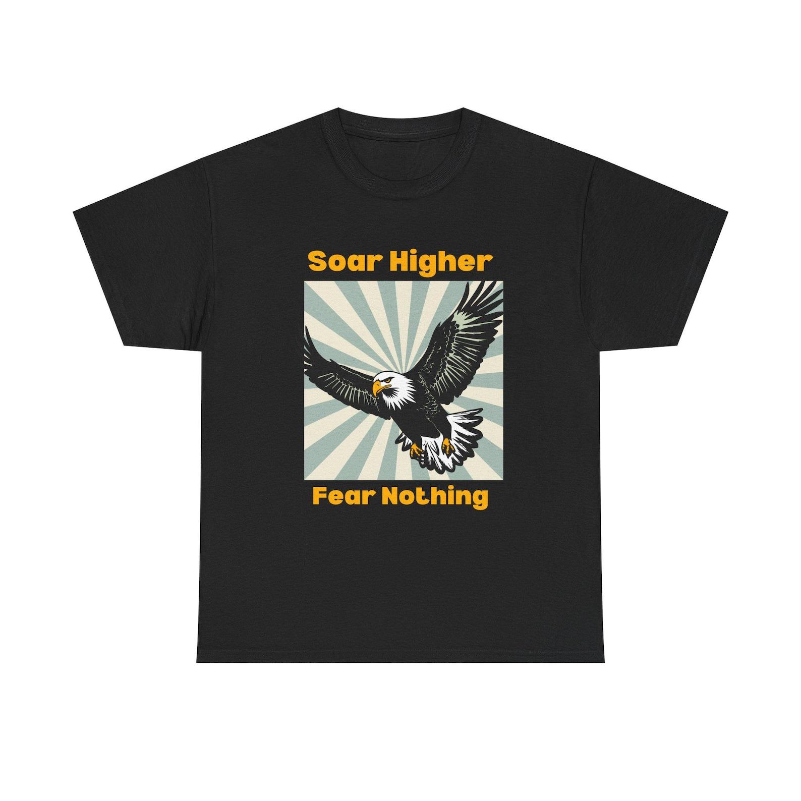 Eagle Graphic Tee: Motivational Unisex Heavy Cotton Shirt M