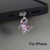 Beautiful Butterfly Phone Dust Plug Accessories Decoration Hanging Pendant for IPhone for Samsung Type-C Charging Port