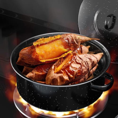 Roasting Pan with Lid - Non-stick Oven Pan, Roasting Pot for Sweet Potatoes, Barbecue (28cm)