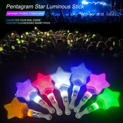 Svítící svítící hůl Víceúčelový doplněk pro zábavu s živými barvami Pentagram Star Glow Stick příslušenství pro koncert