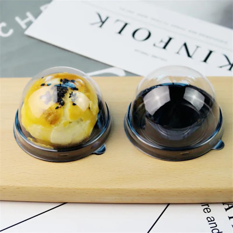 

50Pcs Plastic Squre Round Blister Baking Moon Cake Packing Box Egg Yolk Pastry Baked Dessert Packaging Boxes Other