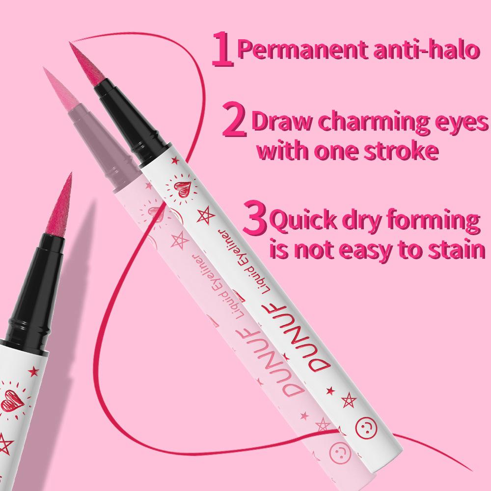12 Colors Liquid Eyeliner Pen Long Lasting Waterproof White Black Green Blue Yellow Purple Eyeliner Pen