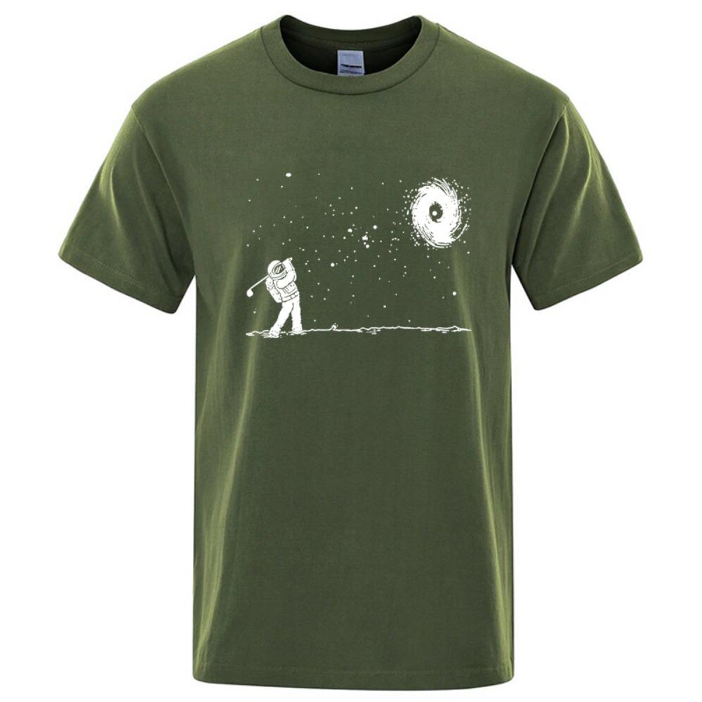 

Men s High Funny Astronaut Print Summer T Shirt Loose O-neck Men Tshirt Short Sleeve T-shirt Male Tees Tops M