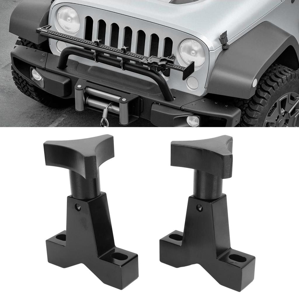 Lift Jack Tube Mount Alloy Steel Black Mounting System for 1in to 2.5in Square Round Tubes