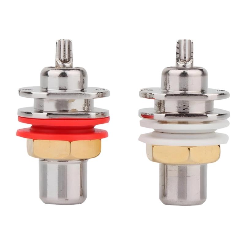 

1 Pair Rhodium Plated Socket Connectors Solderable Contact for Professional AV Equipment Easy Installation 1