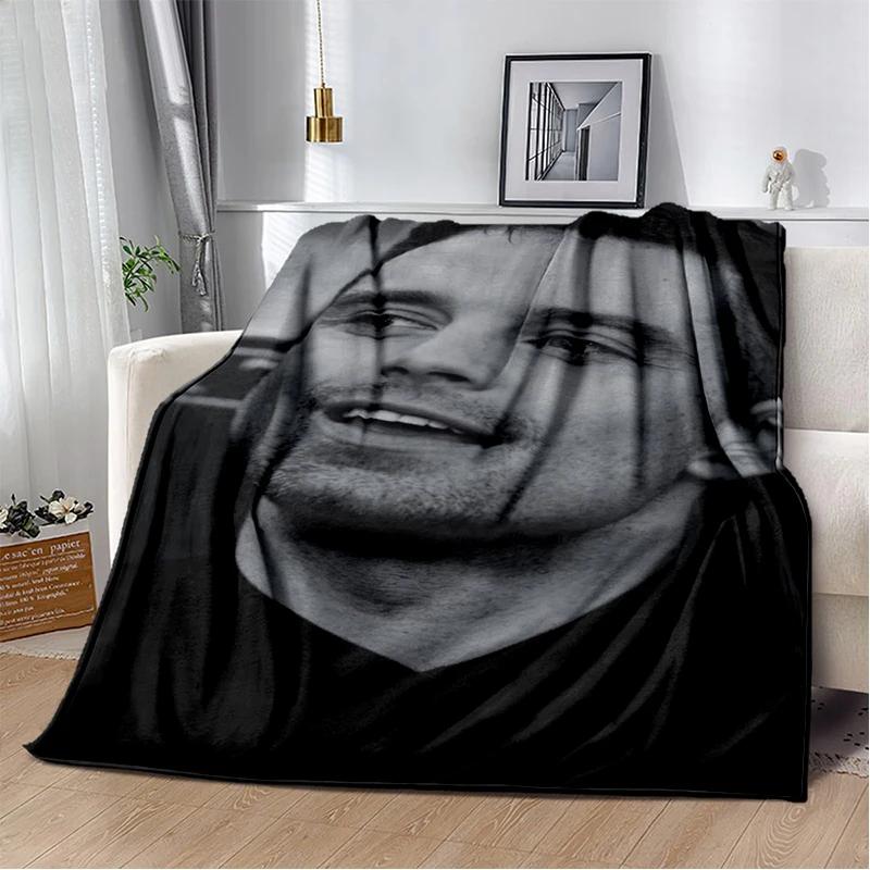 3D Sebastian Stan Handsome Actro Soft Flannel Blanket for Bed Bedroom Sofa Picnic,Throw Blanket for Cover Office Gift Kids