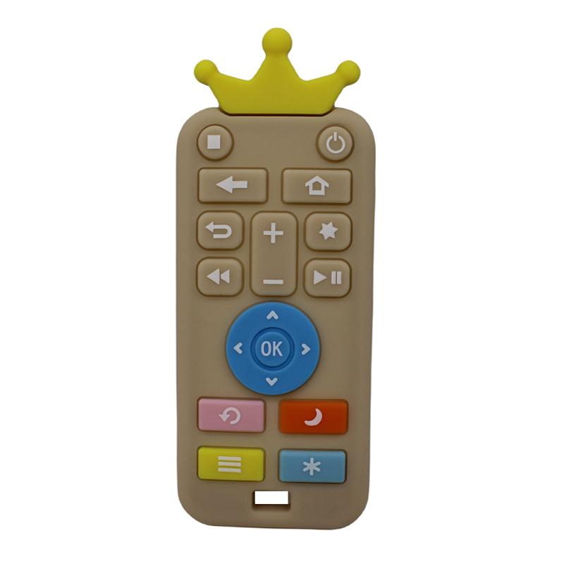 

Baby silicone remote control teether baby anti-eating hand teething stick cartoon soothing bite toys