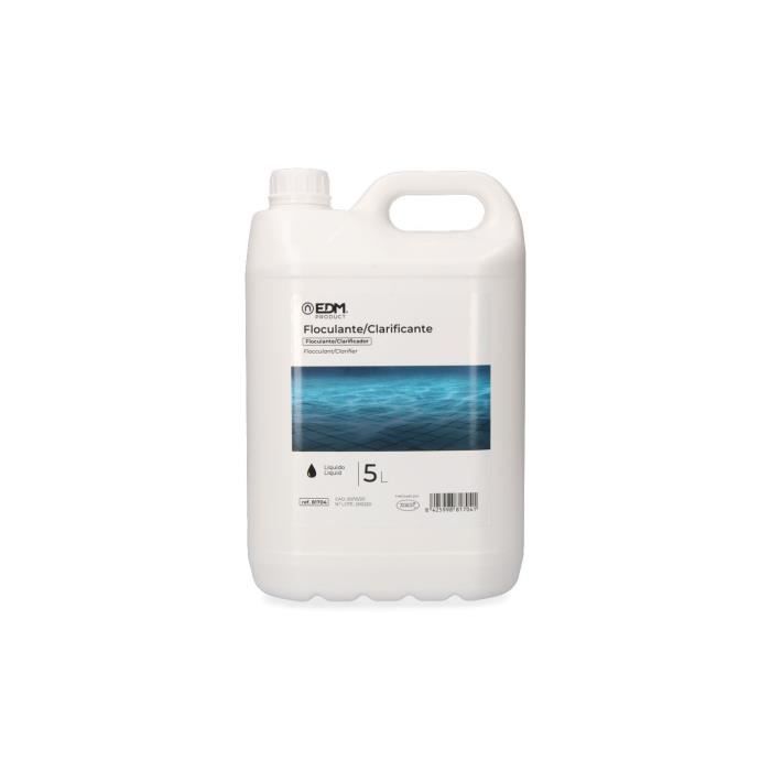 Floculant Liquide - GENERIQUE - Fusion Edm - 5 L - Eau cristalline - Élimination des particules