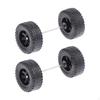 4 Pack 1/64 Scale Wheels with Axles for Diecast Car Models And RC Trucks
