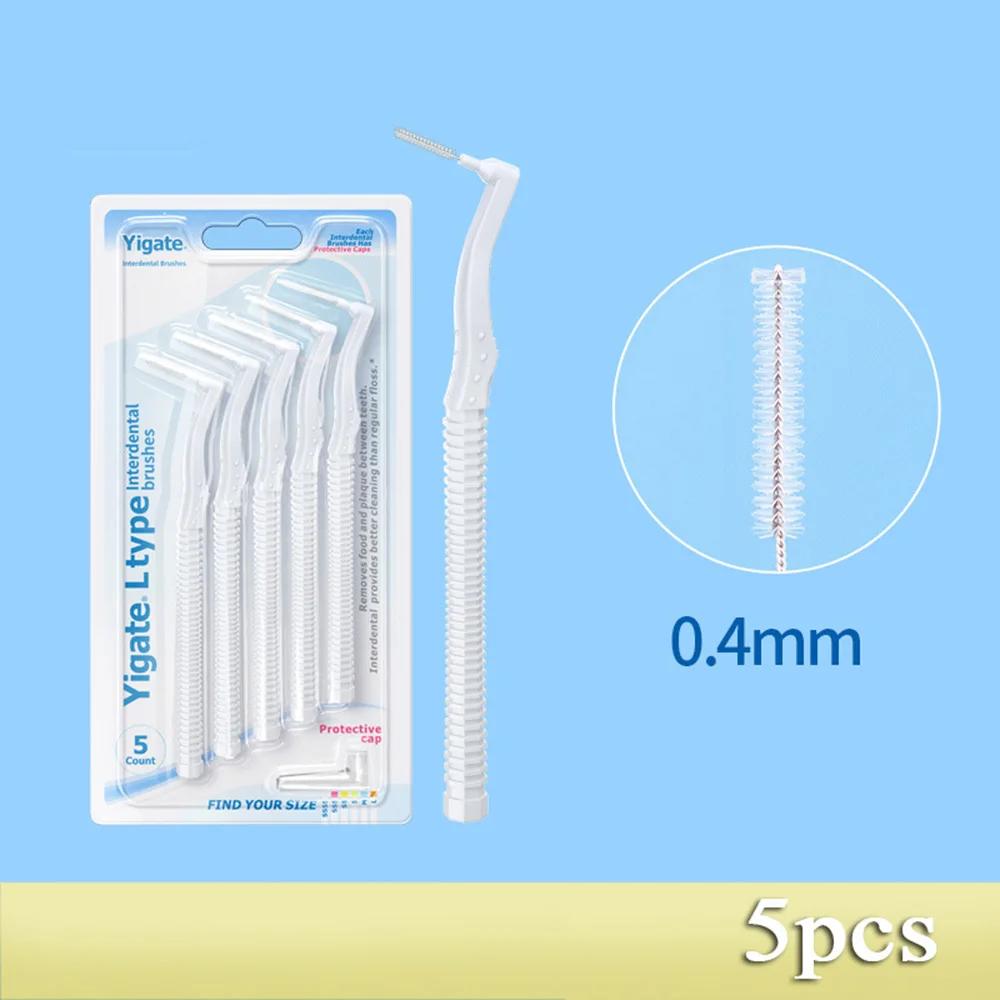 

5Pcs/box Interdental Brush L Shape Interdental Cleaners Orthodontic Toothpick Teeth Whitening Tooth Pick ToothBrush Oral Hygie слоновая кость