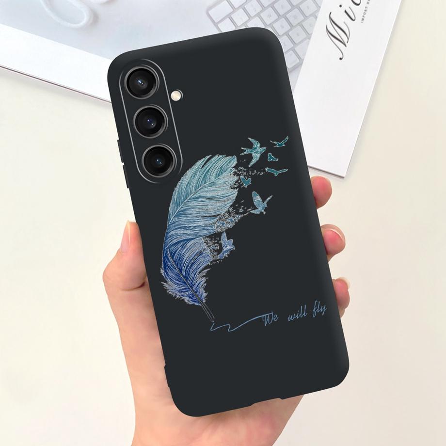 For Samsung Galaxy A15 4G Case Luxury Anti-knock Back Cover On Funda Samsung A15 A155F Capas Cool Style Cute Cartoon Print Cases