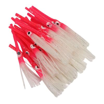 30PCS Rubber Artificial Octopus Bait Soft Octopus Skirts Durable Squid Skirt Lure  Trolling Lures