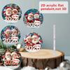 2026 Santa Flat Acrylic Hanging Ornament Shatterproof Car Backpack Decoration For Christmas Party Home