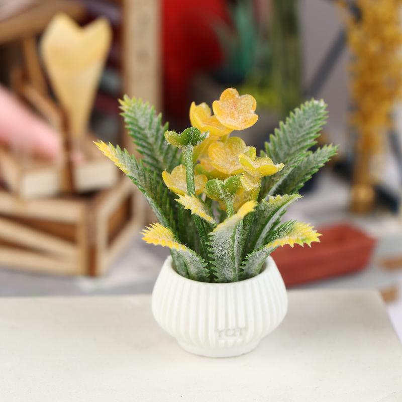 1/12 Puppenhaus Simulation Topfpflanzen Modell Puppenhaus Heimdekoration Mikro Landschaft Pflanzen Ornamente Puppenhaus Zubehör