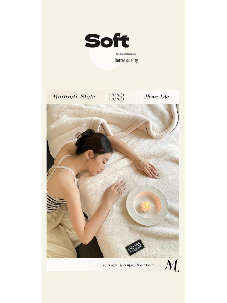 Plush Luxury Cotton Velvet Coral Blanket