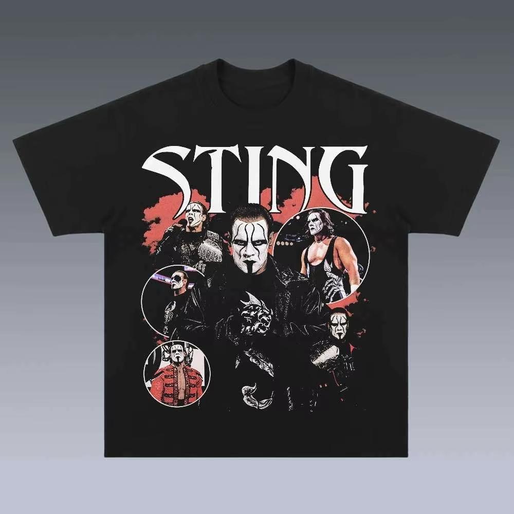 Sting The Icon Wrestling Graphic T-Shirt Men Women Retro 90s Legend Fan Casual Streetwear Short Sleeve Tee 4XL
