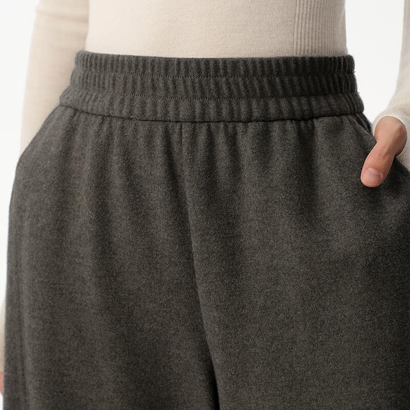 Women's Retro Wool Blend Wide-Leg Trousers