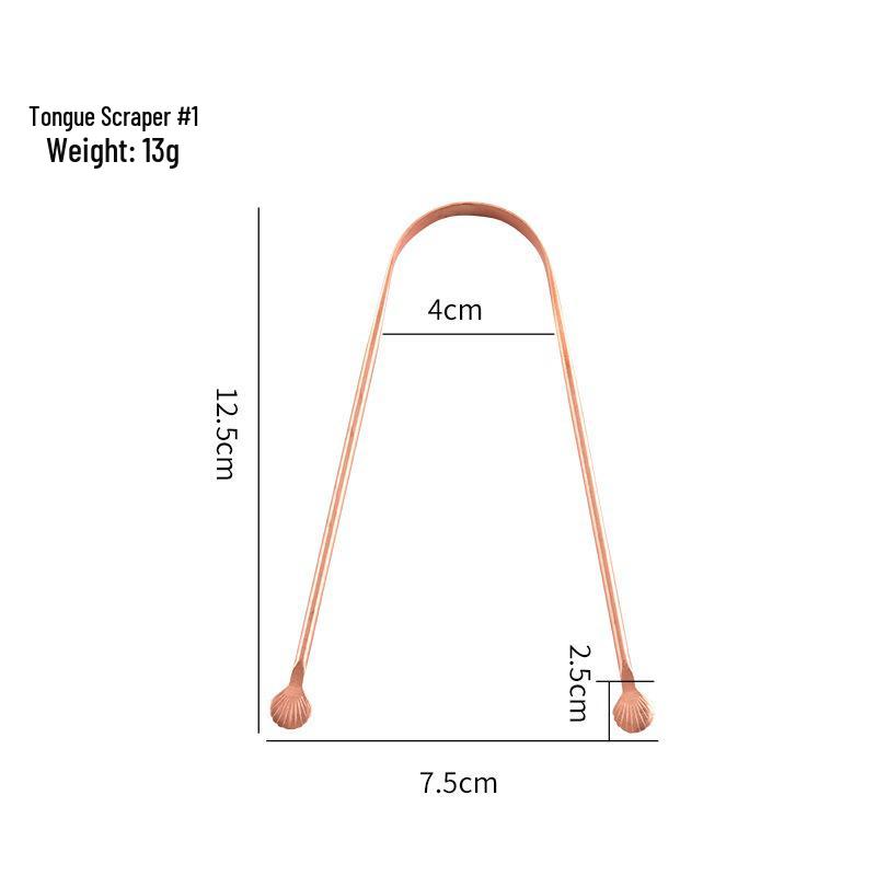 

Pure Copper Tongue Scraper and Cleaner – Portable Tongue Brush Tool for Effective Oral Hygiene