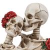 Mroczne Romantyczne Ozdoby, Gotycka Para Model Czaszki z Żywicy, Unikalna Dekoracja i Rekwizyt na Halloween do Upiornego Wystroju Domu, Miłośnicy Gotyku, Nawiedzony Dom