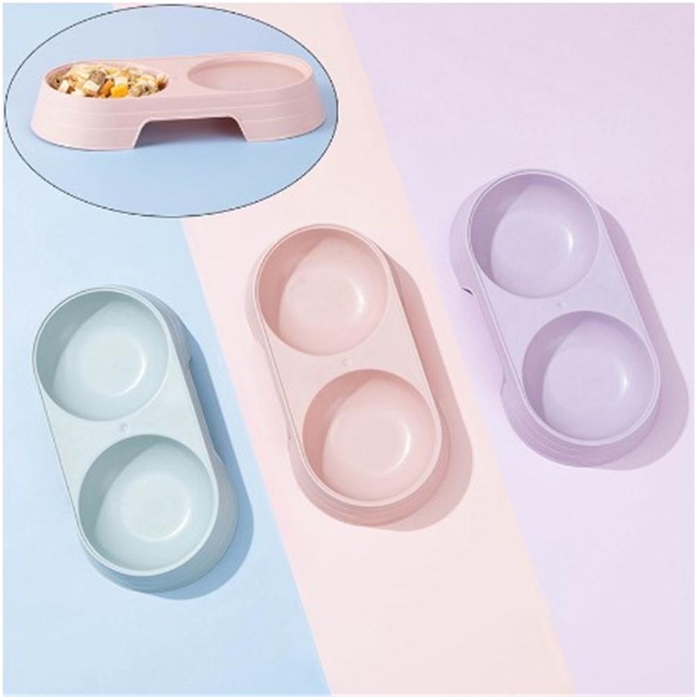 Double Bowl Food Feeder Pet Drinking Tray Feeder For Cats Dogs Supplies