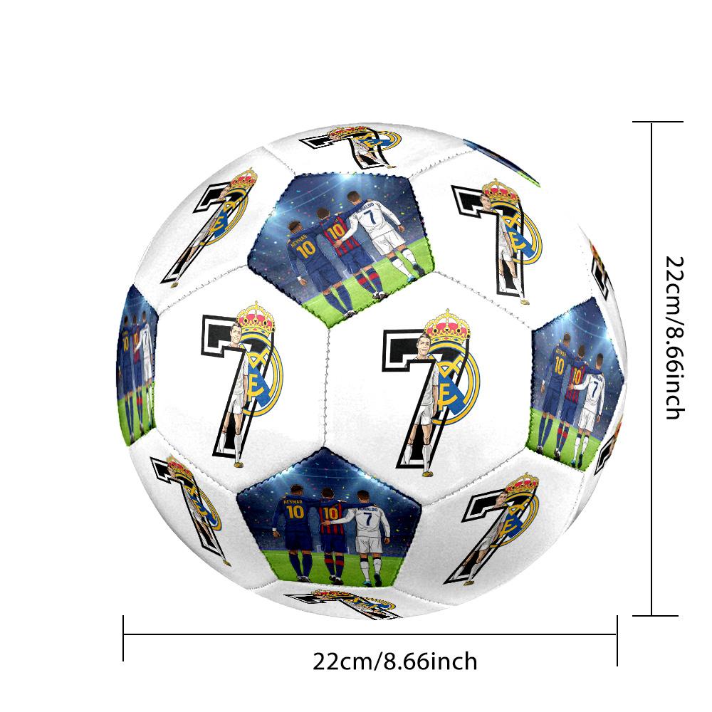 Ronaldo's Cr7 Legacy Soccer Ball Size 5 Football Machine Sewn Indoor/Outdoor Training and Matches for Football Accessories