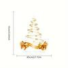 1pc Golden Christmas Tree Stickers Reusable Decals Xmas Window Clings Holiday Decor for Home Party New Year Decorations
