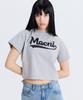 Makeuni Retro Logo Crop T-Shirt Melange