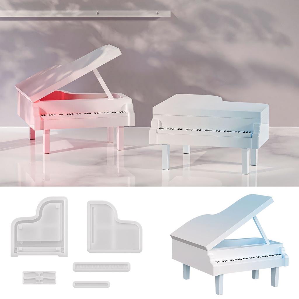 WTEMPO DIY Creative Piano Ornaments Epoxy Mold Furniture Ornaments Plaster Silicone Mold
