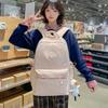 Schoolbag Large capacity class Commuter travel School bag Niche Korean female high school students Versatile simple casual lightweight backpack