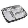 3 Compartment Insulated Lunch Box 304 Stainless Steel Bento Lunch Box  For Picnics