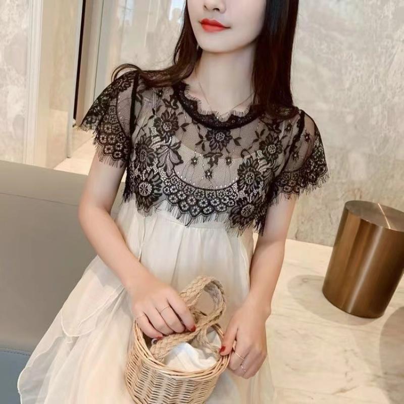 Autumn Summer Lace Bride Wedding Bolero Elegant Bridal Opera Evening Party Prom Costume Capes White Black Jackets Women Wrap