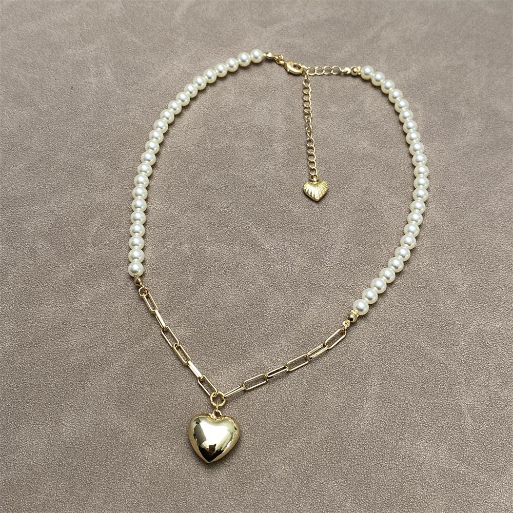 

Элегантный набор из жемчужного ожерелья и кольца-сердца для женщин – Стильные украшения высокого класса