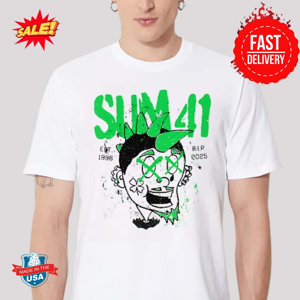Sum 41 Классическая футболка на День Святого Патрика S-5XL Унисекс Футболка XXXXL