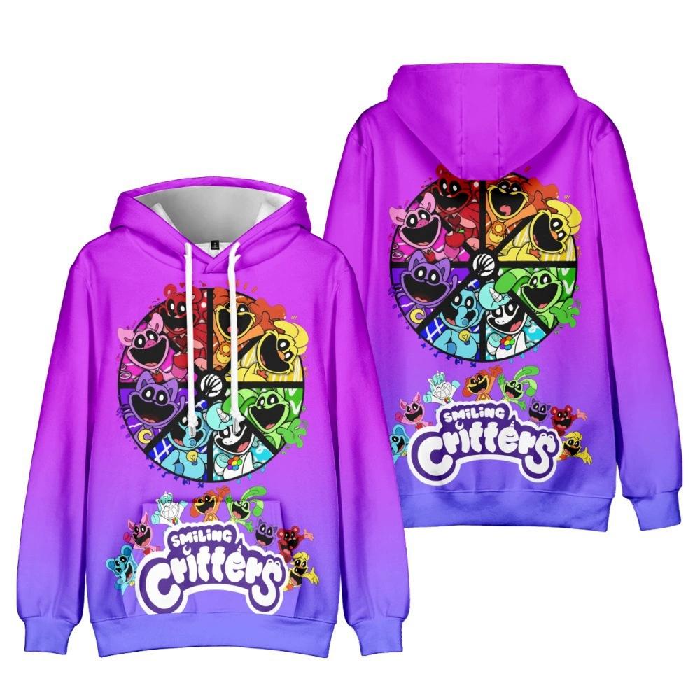NEW ARRIVALS Fashion for Fans of Smiling Critters Printed Hoodies Sweatshirt Outdoor Sport Cosplay Pullovers Hoodie S