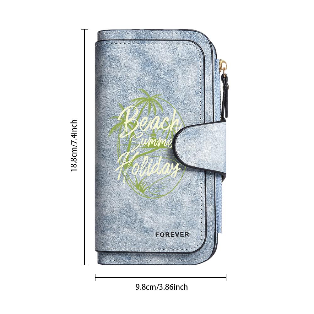 Beach Summer Holiday Women Long Wallet Fashion Casual Portable Multi Card Holder