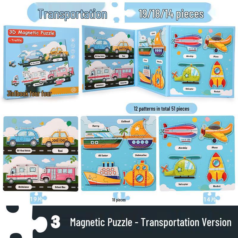 Magnetic Puzzle Board for Kids Ages 1-6: Early Education & Logic Development