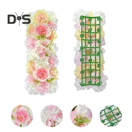 Simulated Flowers Combo Artificial Flowers In Rows Realistic Faux Silk Flowers with Back Frame for DIY Wedding Arch Backdrop Party Decor