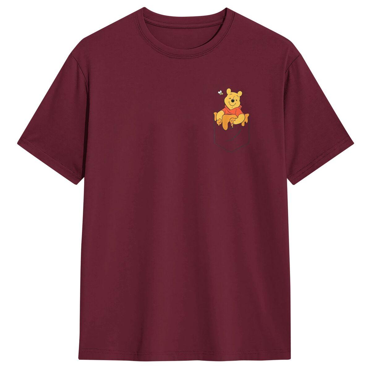 

Вінні Пух Мед у моїй кишені Футболка Літні футболки 100% бавовна Хараджуку Футболка для чоловічого короткого рукава Повсякденний одяг S