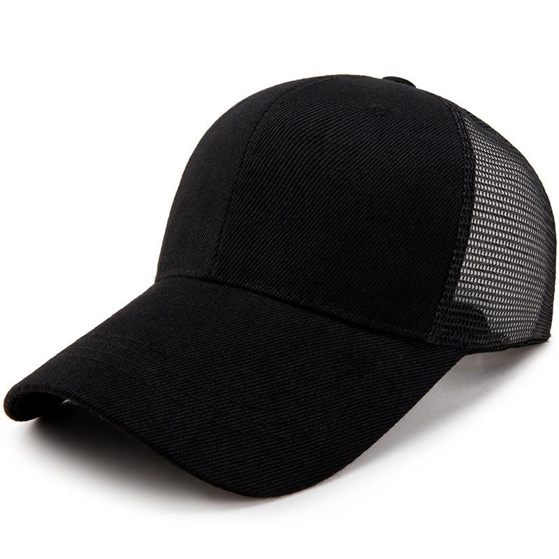 Mesh Solid Color Baseball Cap Ponytail Adjustable Breathable UV Protection Snapback Caps For Women Men Sport Hiking Golf Dad Hat