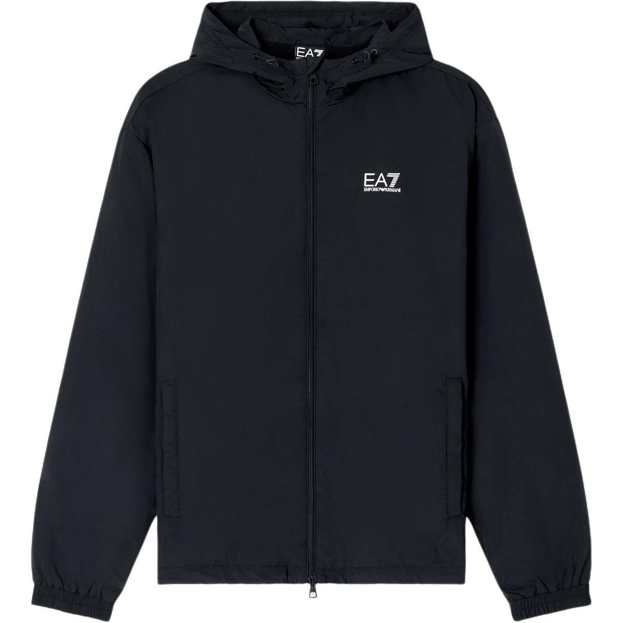 

Emporio Armani EA7 Core Identity Series Color Block Logo Hooded Zip Side Pocket Long Sleeve Cotton Jacket Men jackets 7M000790-AF13190-UC001 L