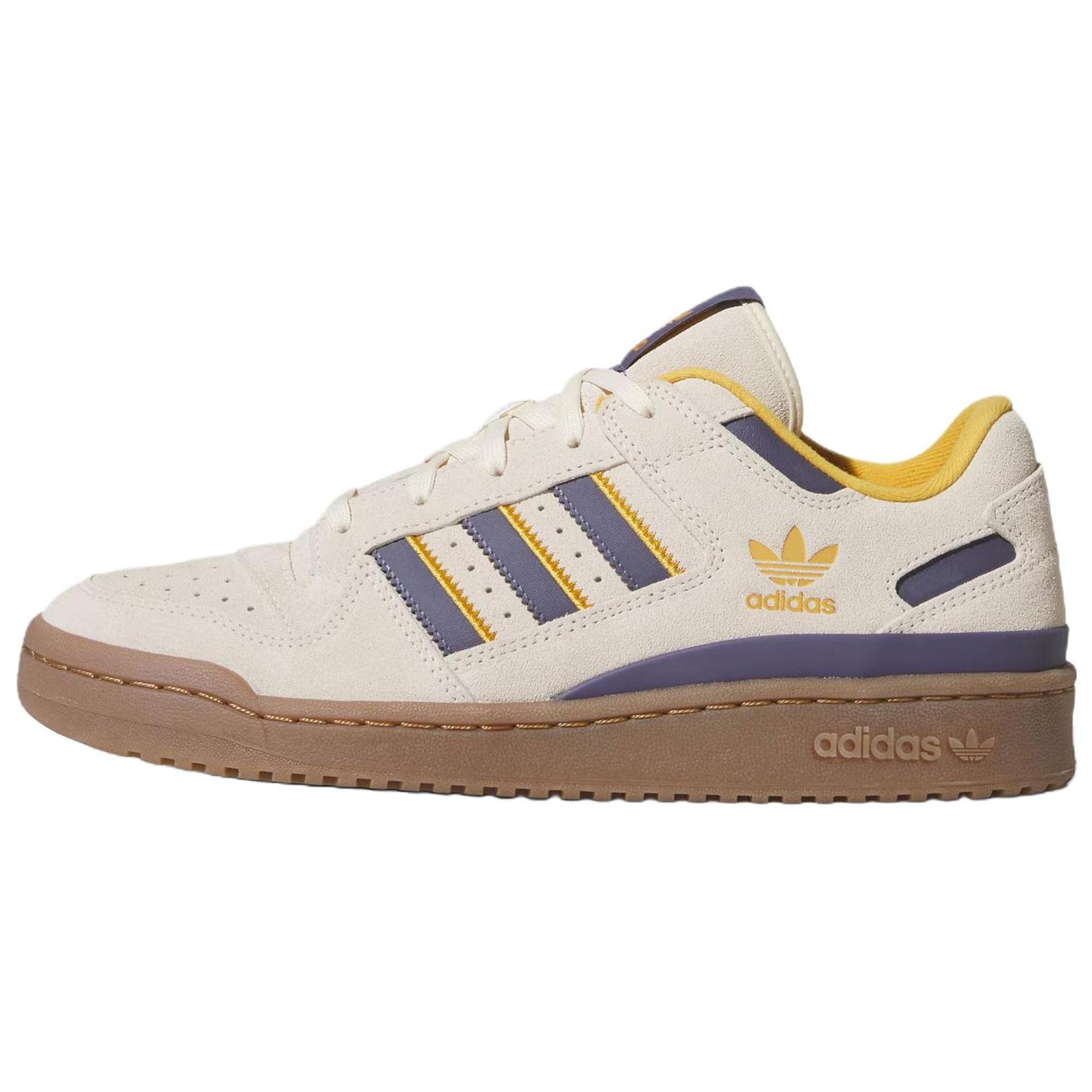 Adidas Forum Low CL Unisex Wonder White Preloved Violet Preloved Yellow JQ2655 35.5 жёлтый