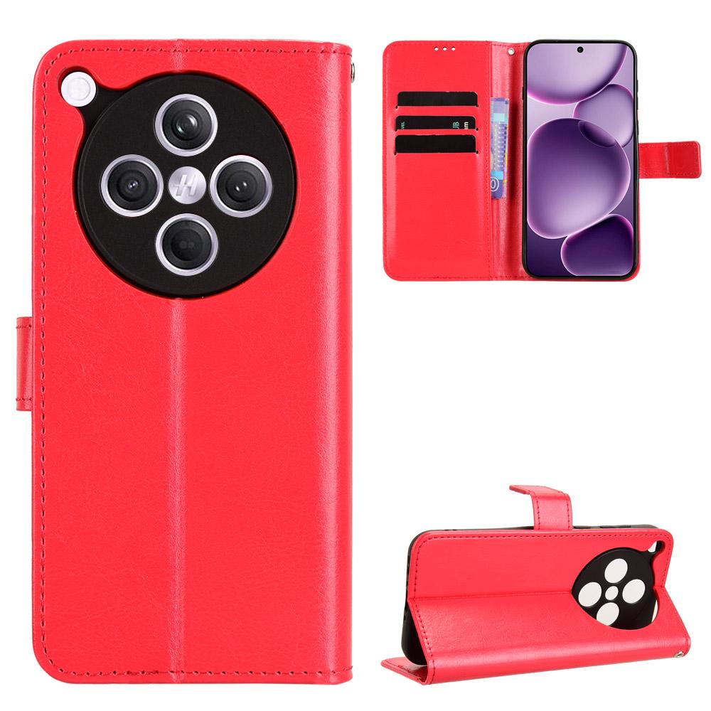 For Oppo Find X8s+ 5G PU Leather Case with Strap Crazy Horse Texture Phone Wallet Cover