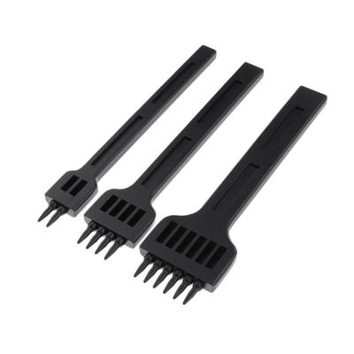 4/5/6mm DIY Hole Punches Leather Craft Tools Lacing Stitching New Durable Black Portable 2/4/6 Prong