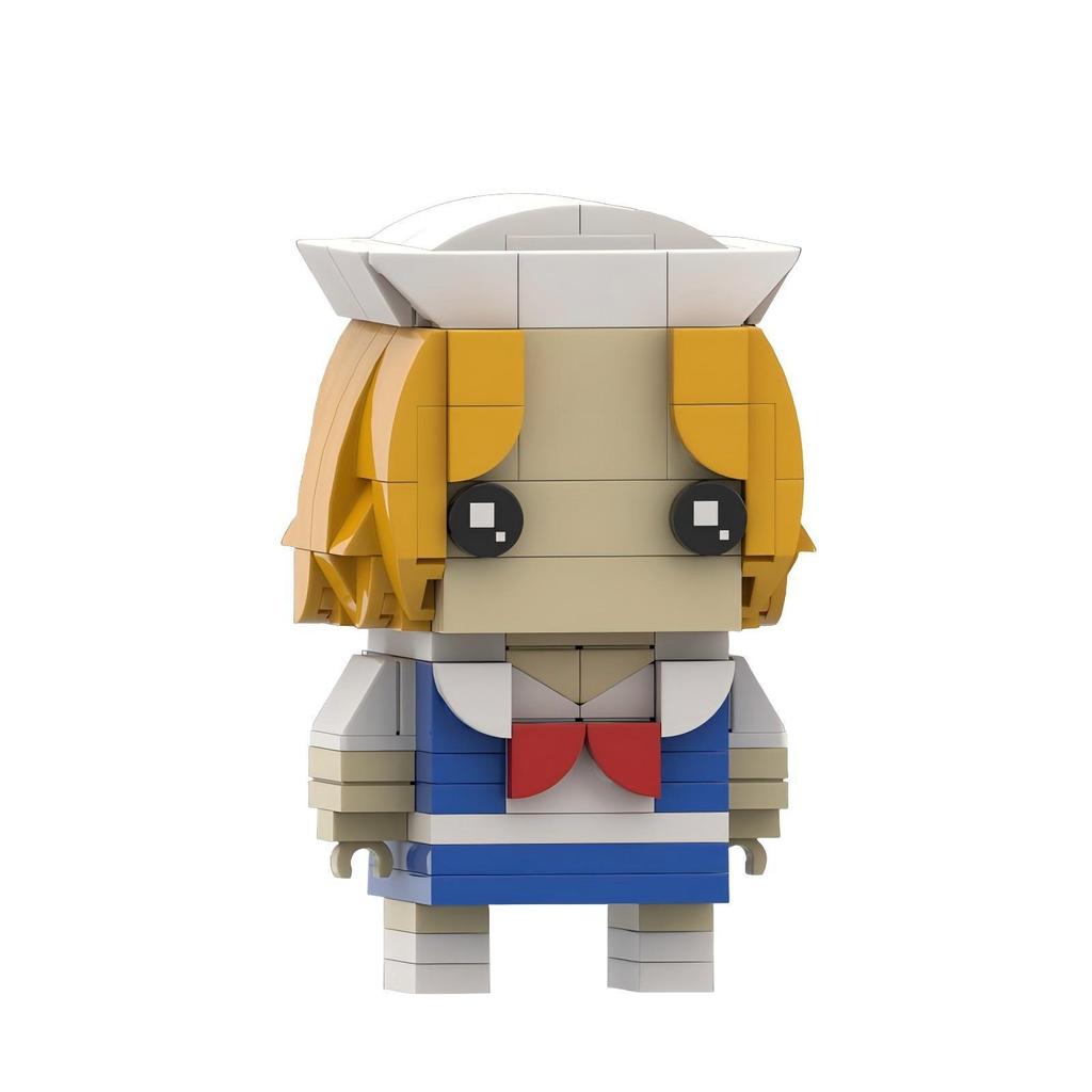 Small Particle Stranger Things Film And Television Characters Square Head Boy Compatible Toy Ornament Model