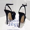 Fashion Luxury Crystal Buckle Strap Platform Sandals Sexy Peep Toe 16CM Thin High Heels for Women Elegant Sandals Banquet Party Shoes