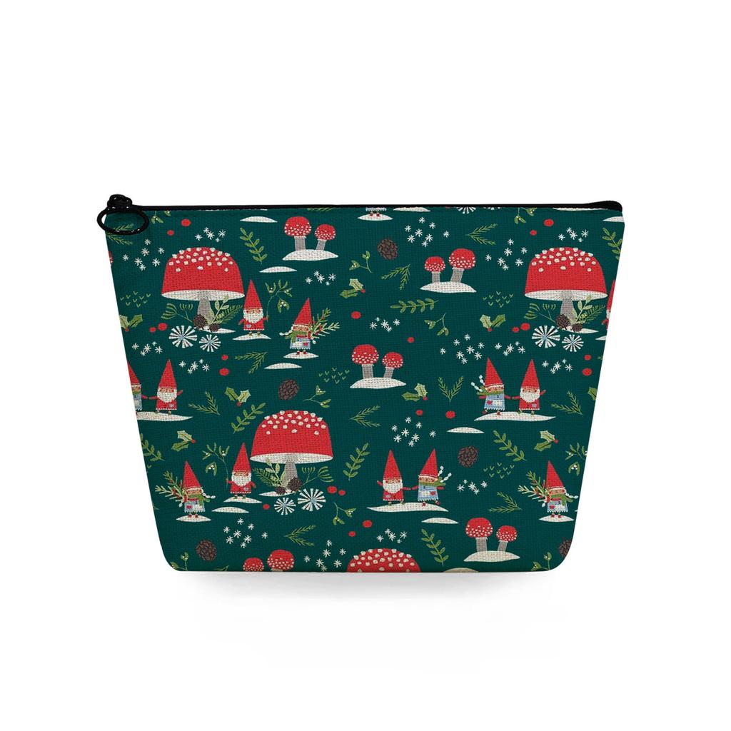 Women Christmas Snowman Print Cosmetic Bag Toiletries Organize Travel Storage Case  6367