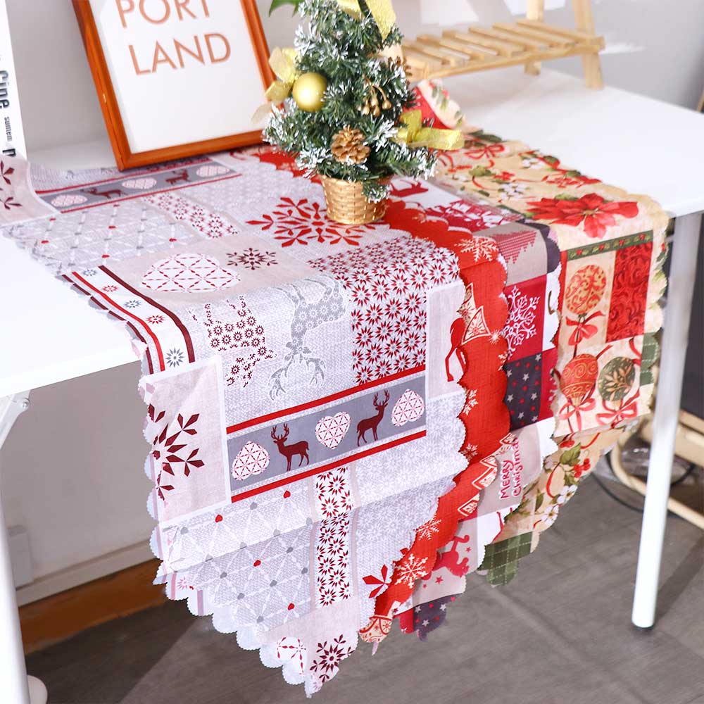 For Wedding Kitchen Flowers Christmas Decoration Christmas Table Runner Tablecloth Table Runner