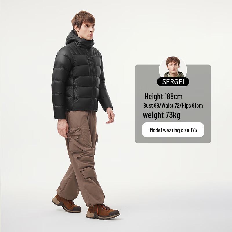 Tanboer Men's Hooded Urban Outdoor Puffer Jacket 560377A