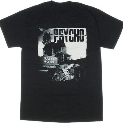 T-shirt Homme Noir Psycho d'Hitchcock Bates Motel