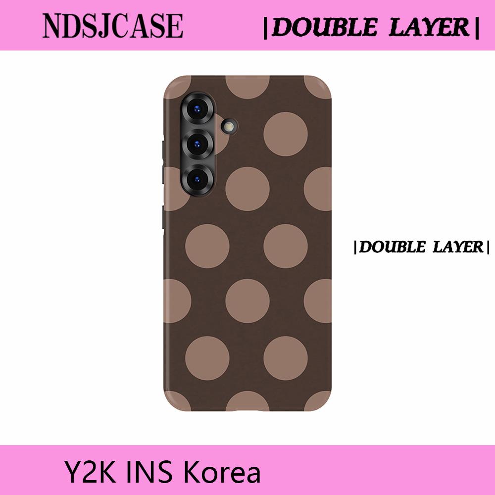 

Luxury Clmj SWAG Mocca Phone Case for Samsung Galaxy A56 S20 S23 S24 S25 S26 FE Plus Ultra Edge 4G 5G Double-layer Back Cover S24 5G